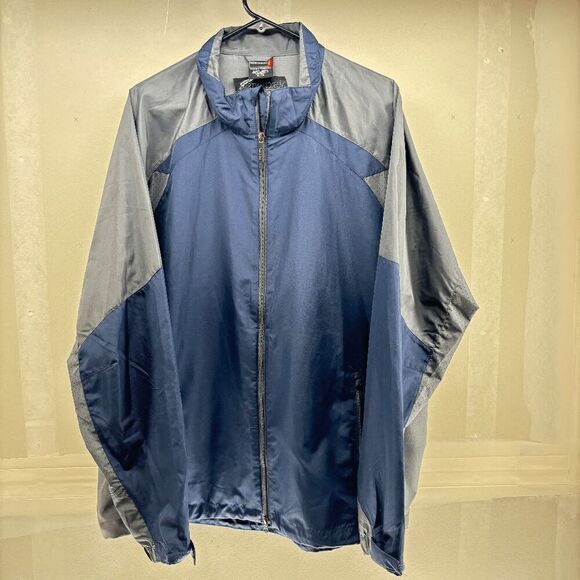 North End Mens Long Sleeve Weather Technology Blue Windbreaker Jacket Size XL - Picture 1 of 5